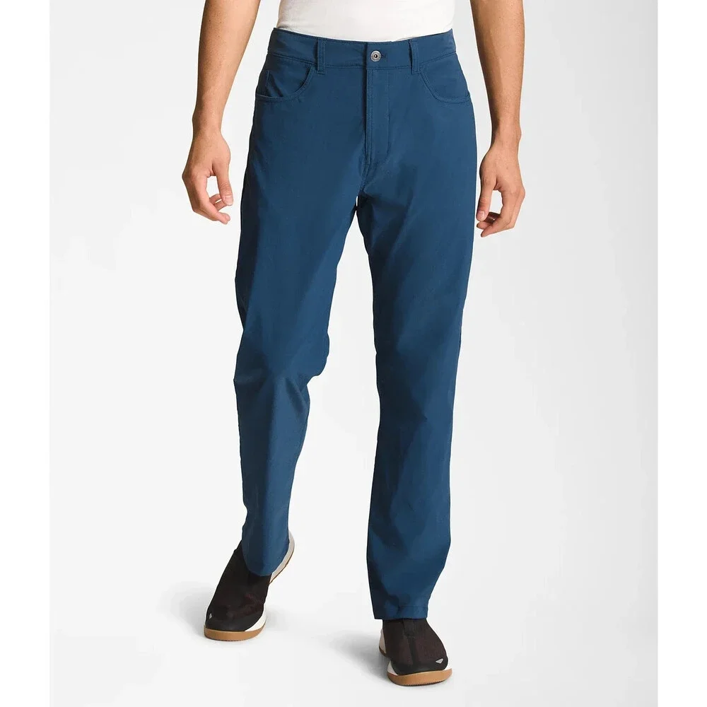 The North Face Sprag Pants Men's Blue Nylon Straight Leg 5-Pocket Zip Fly ASM249